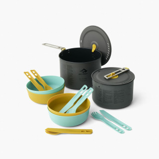 Sada riadov Sea to Summit Frontier UL Two Pot Cook Set 4P 14 Piece sivá/modrá