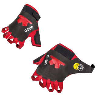 Ferratové rukavice Ocún CRACK GLOVES PRO čierna/červená