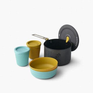 Sada riadov Sea to Summit Frontier UL One Pot Cook Set 2P 5 Piece modrá/žltá