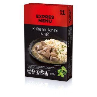 Hotové jedlo Expres menu Morčacie mäso na slanine s ryžou KM