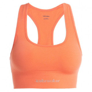 Športová podprsenka Icebreaker Women Merino Seamless Active Bra oranžová