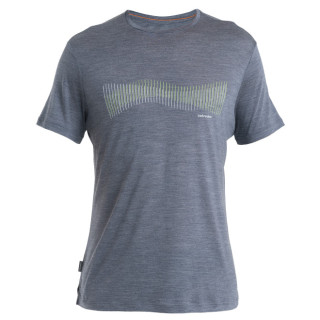 Pánske funkčné tričko Icebreaker Men Merino 125 Cool-Lite™ Sphere III SS Tee Terrain Lines sivá