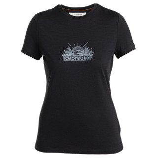 Dámske funkčné tričko Icebreaker Women Merino 150 Tech Lite III SS Tee IB Grown Naturally čierna