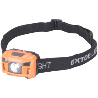 Čelovka Extol 100lm, nabíjecí, USB, 3W LED oranžová Orange