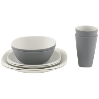 Sada riadov Outwell Gala 2 Person Dinner Set šedá Grey & Sand