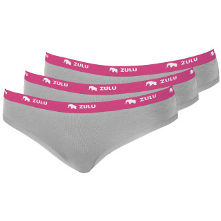 Dámske nohavičky Zulu Bambus 210 Comfort 3-pack sivá/fialová grey/magenta