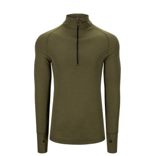 Pánsky rolák Brynje of Norway Arctic Tactical Zip-polo 3/4 neck olive olive