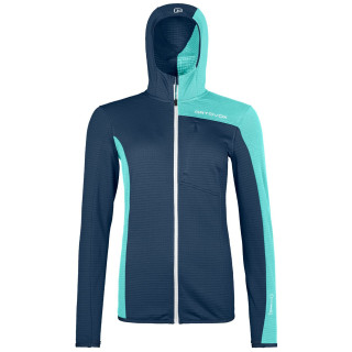 Dámska funkčná mikina Ortovox Fleece Light Grid Hooded Jkt W modrá