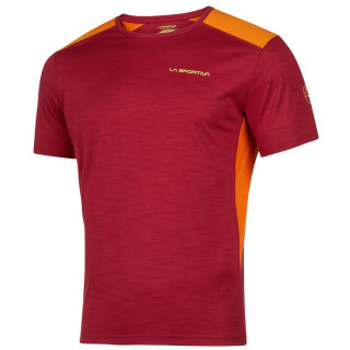 Pánske tričko La Sportiva Embrace T-Shirt M červená Sangria/Hawaiian Sun