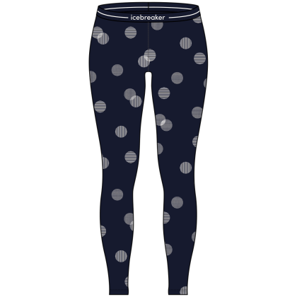 Dámske funkčné spodky Icebreaker W Mer 260 Vertex Leggings FallFlakes tmavomodrá Midnight Navy/Snow/J