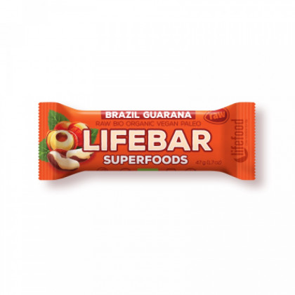 Tyčinka Lifebar Plus brazílska s guaranou BIO RAW 47 g