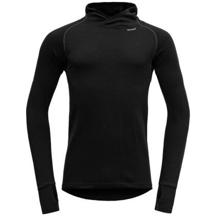 Pánska funkčná mikina Devold Expedition Merino 235 Hoodie Man čierna Black