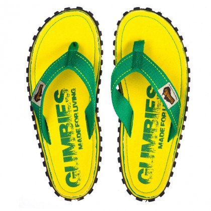Pánske sandále Gumbies Islander Flip Flop Yellow Eroded