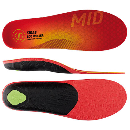 Vložky do topánok Sidas 3Feet Eco Winter Mid červená red