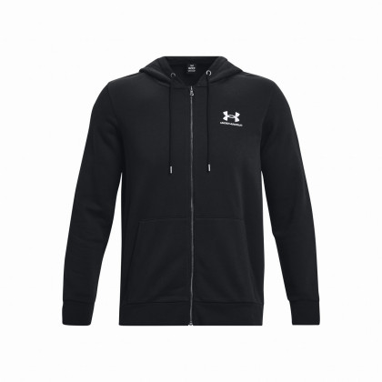 Pánska mikina Under Armour Essential Fleece FZ Hood čierna