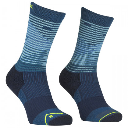 Pánske ponožky Ortovox All Mountain Mid Socks M modrá Petrol Blue