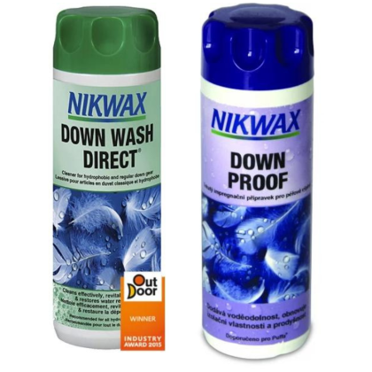 Impregnácia Nikwax Down wash direct + Down Proof 2x 300ml