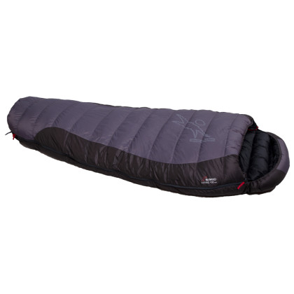 Páperový spacák Warmpeace Viking 900 180 cm wide sivá/čierna Iron/Grey/Black