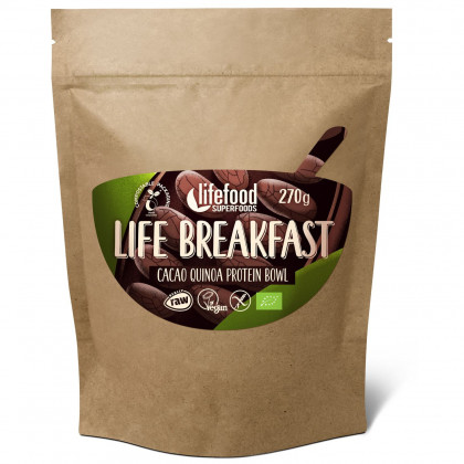 Kaša Lifefood Life Breakfast Bio Raw kakaová s quinoou