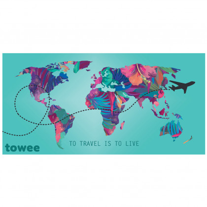 Rýchloschnúci osuška Towee Travel The World 80x160 cm  