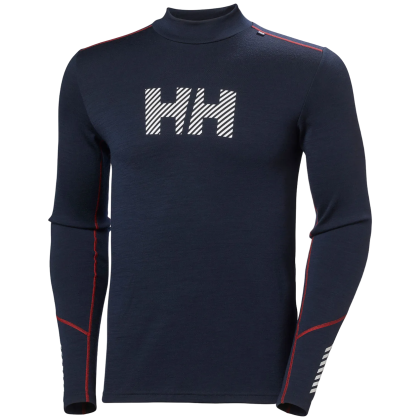 Pánske funkčné tričko Helly Hansen Lifa Merino Midw Logo tmavomodrá Navy