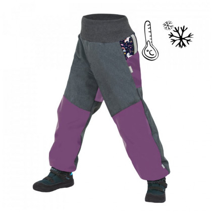 Detské softshellové nohavice s fleecom Unuo Fleece Basic Vzor
