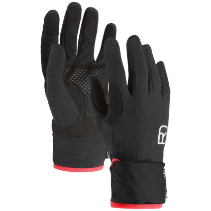 Rukavice Ortovox Fleece Grid Cover Glove Women's čierna Black Raven