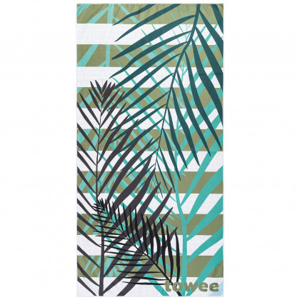 Rýchloschnúci uterák Towee Palms Green 70 x 140 cm