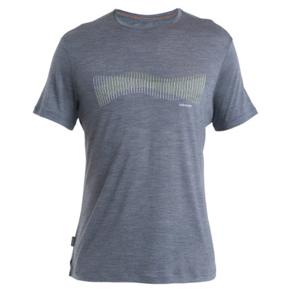 Pánske funkčné tričko Icebreaker Men Merino 125 Cool-Lite™ Sphere III SS Tee Terrain Lines sivá Graphite Heather