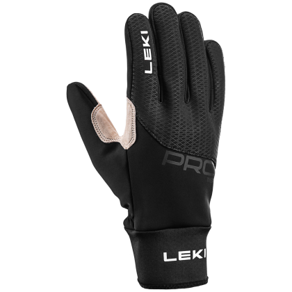 Bežkárske rukavice Leki PRC Premium ThermoPlus čierna/béžová black-sand