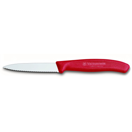 Nôž na zeleninu Victorinox vlnitý 8 cm červená