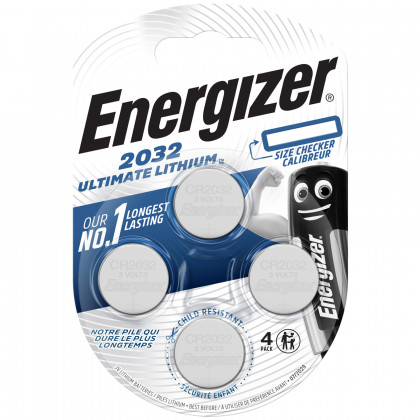 Lítiová gombíková batéria Energizer Ultimate CR2032 4pack