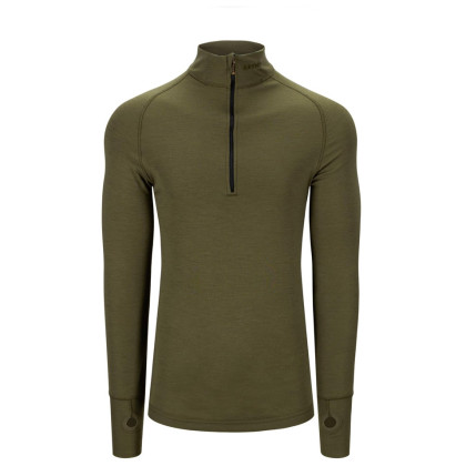 Pánsky rolák Brynje of Norway Arctic Tactical Zip-polo 3/4 neck olive olive