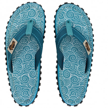 Dámske žabky Gumbies Islander Flip-Flops - Turquoise Swirls