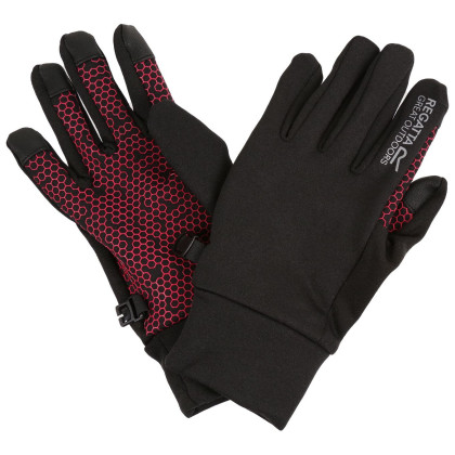 Detské rukavice Regatta Grippy Gloves II čierna/ružová