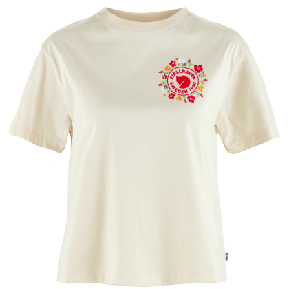 Dámske tričko Fjällräven Fjällblomster Logo T-shirt W biela Chalk White