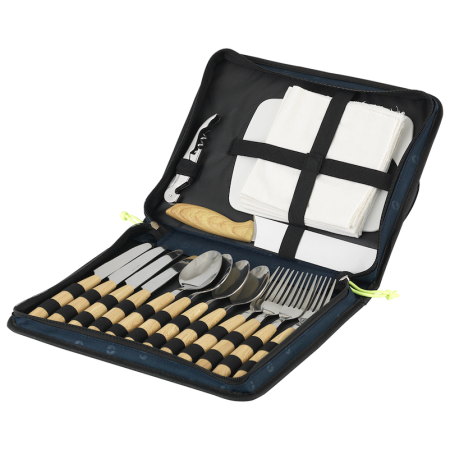 Súprava príborov Outwell Morella Picnic Cutlery Set hnedá/strieborná Blue