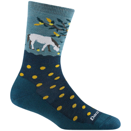 Dámske ponožky Darn Tough Wild Life Crew Lightweight With Cushion modrá dark teal