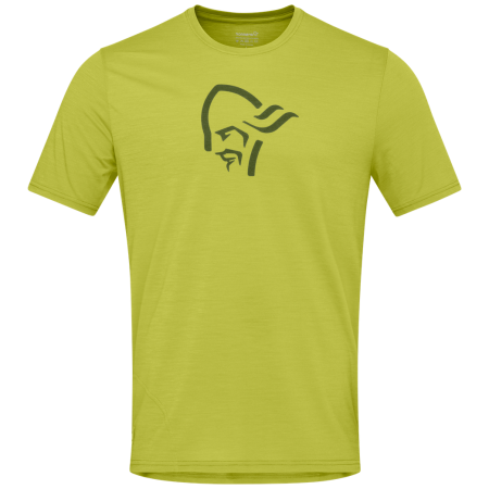 Pánske tričko Norrona femund equaliser merino T-shirt zlatá Golden Lime