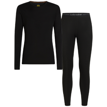 Pánsky funkčný set Icebreaker M 175 Everyday LS Crewe and Leggings Set čierna Black
