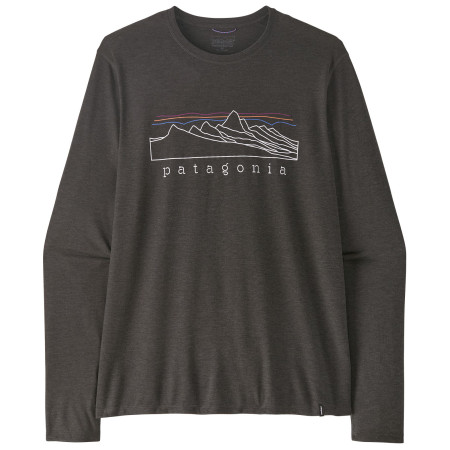 Pánske tričko Patagonia M's L/S Cap Cool Daily Shirt - Stratapeaks čierna Ink Black