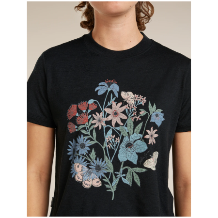 Dámske tričko Icebreaker Merino 150 Tech Lite SS Crop Tee NZ Flora