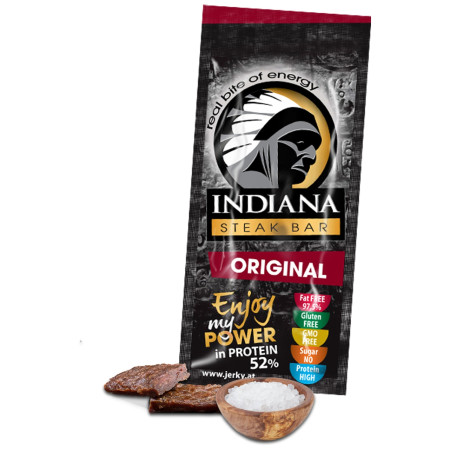 Sušené mäso Indiana Jerky Steak Bar Original 20g