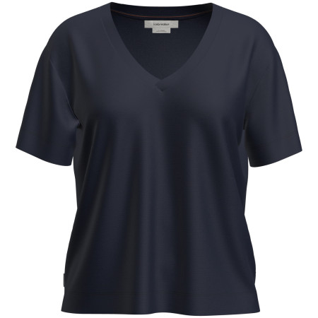 Dámske funkčné tričko Icebreaker W Mer 150 Tech Lite SS Relax V Neck Tee tmavomodrá Midnight Navy