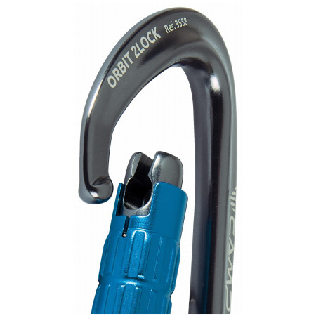 Karabína Camp Orbit 2Lock - Gun Metal / Blue