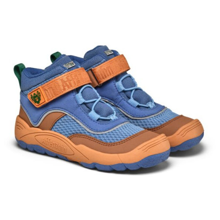 Dětské barefoot boty Affenzahn Low Boot Vegan Explory Bird of Paradise modrá/oranžová Bird of Paradise