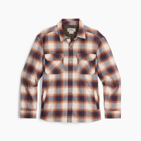 Pánska košeľa Roayal Robins M Vista Flannel Shacket hnedá Pecan Grizzly Pld