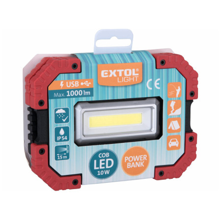 Svetlo Extol reflektor LED s powerbankou