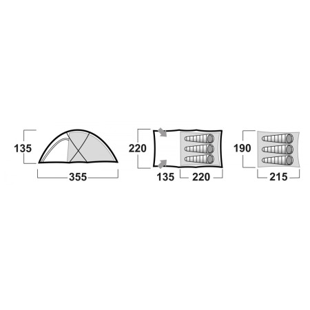Turistický stan Husky Felen 3-4