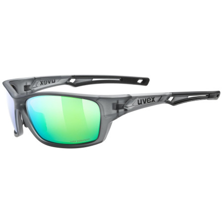 Slnečné okuliare Uvex Sportstyle 232 P sivá/zelená Smoke Mat / Polavision Mirror Green Cat